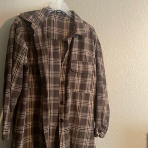 Tartan Flap Pocket Blouse